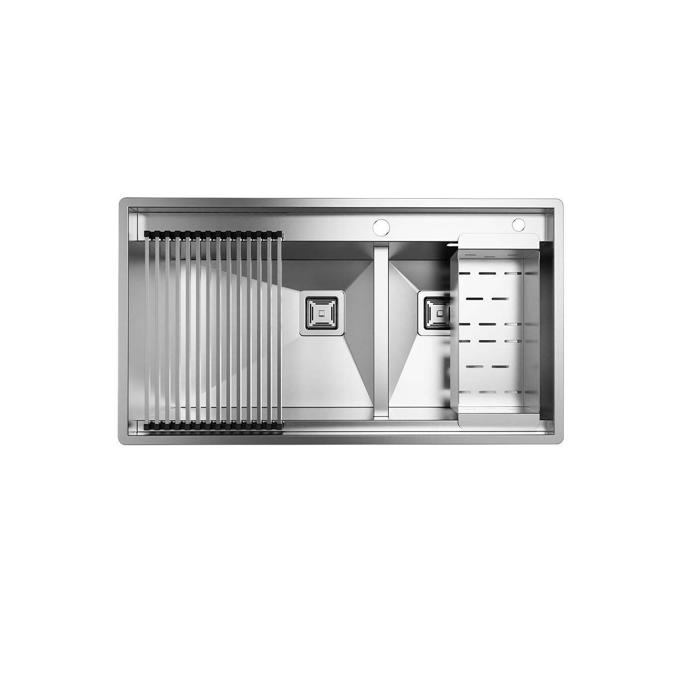 سینک دست ساز باکسی 302 سینک کن - CAN دو لگنه توکار مدل 74- 302 BCN - تصویر 1
